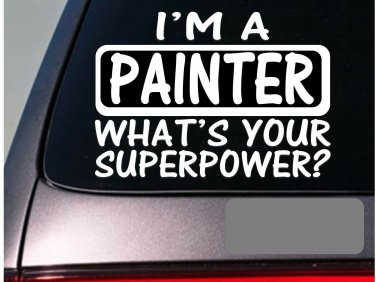 I'm a painter sticker decal *E168* paintbrush paint canvas draw