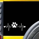 Dog Rescue Lifeline K259 8 Inch paw heartbeat decal