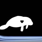 Manatee Lil Heart L366 8 inch Decal Sticker