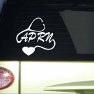 APRN heart *I387* 8 inch Sticker decal Nurse practitioner stethoscope scrubs