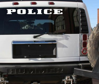 POLICE STICKER DECAL 6x30" LARGE SIZE PATROL OFFICER BADGE SHERRIF DEPUTY SIREN
