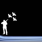 Quail Hunter J872 8 inch Sticker dog Decal