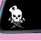 Nurse skull TP 395 Sticker 6" Decal rn registered nurse practitioner nursing lpn