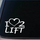 I heart to lift sticker *H242* 8 inch wide vinyl weight lifting dumbell