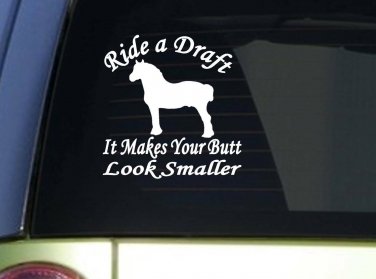 Ride a Draft *I939* 6x6 inch sticker draft horse decal &Euml;�