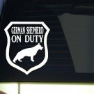 German Shepherd on Duty *I319* 6x6 inch Sticker decal dog schutzhund sleeve
