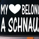 My heart belongs to a Schnauzer sticker decal *D911* My heart belongs to a Schnauzer sticker decal *D911*