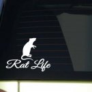 Rat Life *I278* 6"  Sticker decal rats mice snake cage food pet toys