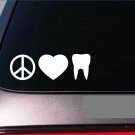 Peace Love Tooth *F438* sticker decal dentist dental hygienist assistant Peace Love Tooth *F438* sticker decal dentist dental hygienist assistant