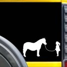 Girl walking Mini Horse Sticker k625 8 inch miniature horse decal Girl walking Mini Horse Sticker k625 8 inch miniature horse decal