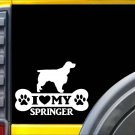 Springer Spaniel Bone L004 8 inch Sticker dog decal
