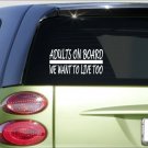 adults on board car safety 8" sticker *E966* DECALfunny baby sticker pregnant adults on board car safety 8" sticker *E966* DECALfunny baby sticker pregnant