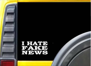 I Hate Fake News Sticker K744 6" vinyl sticker trump decal