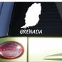 Grenada *I113* 7" Sticker decal country flag island