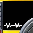 Heartbeat Line L028 8" vinyl sticker ekg lifeline decal