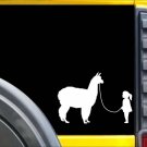 Girl Walking Alpaca Sticker k627 8 inch Kria decal