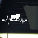 Brahman heartbeat lifeline *I184* 8" wide Sticker decal brahma