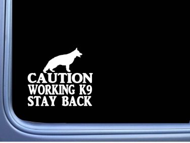 Caution Working German Shepherd 6" sticker J767 k9 decal sticker