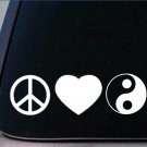 Peace love Yin yang sticker *H154* 8" vinyl new age hot yoga Peace love Yin yang sticker *H154* 8" vinyl new age hot yoga