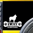 Schipperke Bone Sticker L020 8 inch dog rescue decal
