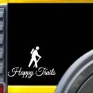 Hiker Happy Trails K957 6 inch Sticker hiking trail decal