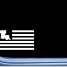 Louisiana American Flag M224 8 inch Sticker state Decal
