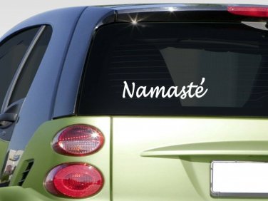 Namaste' 8" sticker decal *E776* hot yoga mat yoga blocks yoga pose yoga pants