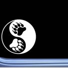 Yin Yang Bear Paw L381 6 inch Decal Sticker