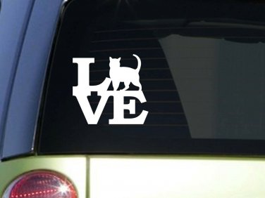 Love Cat 6" sticker decal *F72* cats kitten catfood catnip scratching post toys