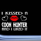 Coon hunter Kissed L964 8" coonhunting hound dogbox window decal sticker