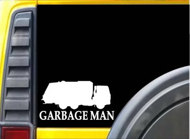 Garbage Man sticker L229 8" vinyl trash truck decal