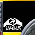 St. Bernard Hands Heart Sticker k062 8 inch saint dog decal