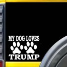 My Dog Loves Trump K464 6 inch Sticker Republican election decal