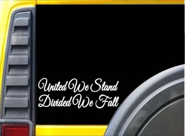 United We Stand Sticker K945 6" vinyl sticker merica decal