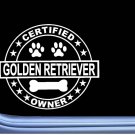 Certified Golden Retriever L292 Dog Sticker 6" decal