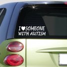 I love someone with Autism sticker *H373* 8" awareness speaks autistic