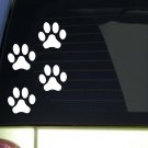 Set of 4 Dog Paws *I934* 2x2 Inch sticker dog paw decal