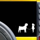 Girl Showing Goat k632 Sticker 6 inch goat decal Girl Showing Goat k632 Sticker 6 inch goat decal