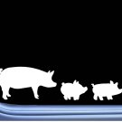 Pig Family J752 8 inch Sticker decal hog piglet