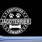 Certified Jagdterrier L338 Dog Sticker 6" decal