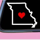 Missouri State with Red Heart TP 349 vinyl 6" Decal Sticker