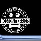 Certified Boston Terrier L282 Dog Sticker 6" decal