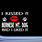 Bernie Kissed L928 8" Bernese Mountain dog window decal sticker