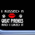 Great Pyrenees Kissed L897 8" dog window decal sticker