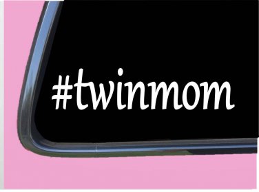 Twin Mom TP169 vinyl 8" Decal Sticker school twins toddler mom motherhood