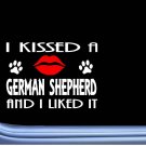 German Shepherd kissed L844 8" dog window decal sticker