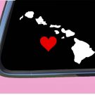 Hawaii State with Red Heart TP 364 vinyl 6" Decal Sticker Hawaii State with Red Heart TP 364 vinyl 6" Decal Sticker