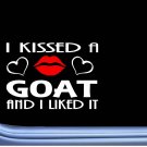 Goat Kissed L940 8" boer dairy farming window decal sticker