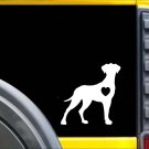 Great Dane Little Heart K612 6 inch Sticker uncropped dog decal