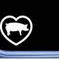 Pig Big Heart J754 6 inch Sticker decal hog piglet